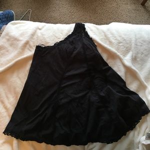 one shoulder lace dress